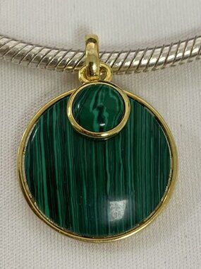 Pandora Green Murano Glass Pendant, S925 Silver Jewelry